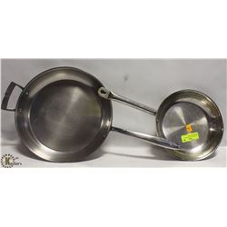 METAL FRYING PAN HIGH HEAT - LARGE & SMALL/MED