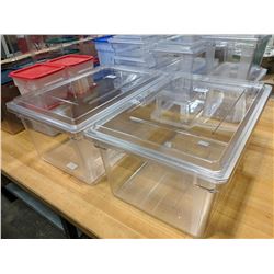 FOOD STORAGE CONTAINERS WITH LIDS - LOT OF 2 (4 PC