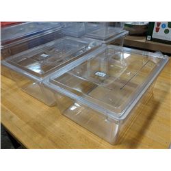 FOOD STORAGE CONTAINERS WITH LIDS - LOT OF 2 (4 PC