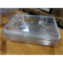 FOOD STORAGE CONTAINERS WITH LIDS - LOT OF 3 (6 PC