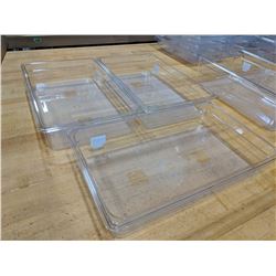 FULL SIZE, 4" DEEP POLYCARBONATE INSERTS - LOT OF