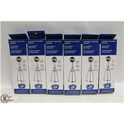 SET OF SIX PORTION SCOOPS