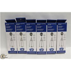 SET OF SIX PORTION SCOOPS