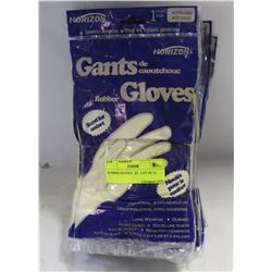 RUBBER GLOVES   XL  LOT OF 12