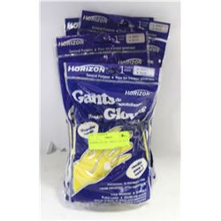 RUBBER GLOVES   SMALL  LOT OF 12