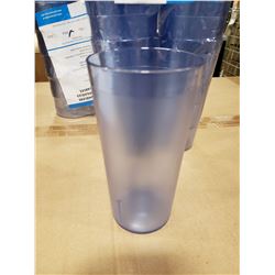 20OZ BLUE PLASTIC TUMBLERS - LOT OF 24