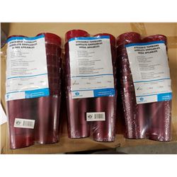12OZ RED PLASTIC TUMBLERS - LOT OF 36