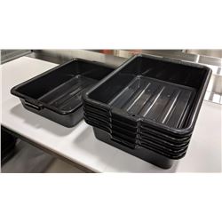 5" DEEP BLACK TOTES - LOT OF 6