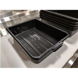 5" DEEP BLACK TOTES - LOT OF 6