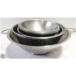 LOT OF ASSORTED S/S MIXING BOWLS