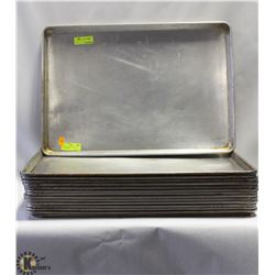 LOT OF 14 HIGH HEAT METAL BAKING TRAYS