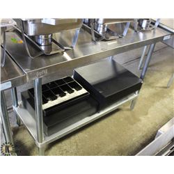 4' S/S COMMERCIAL PREP TABLES W/ UNDERSHELF