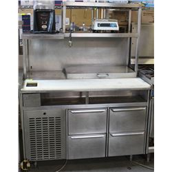 REFRIGERATED SANDWICH PREP CABINET W/ INSERTS,