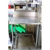 Image 1 : S/S PREP TABLE W/ OVERSHELF & FOOD PAN/TUB RAIL