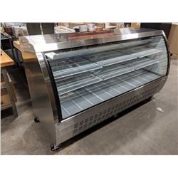 82" REFRIGERATED CURVED GLASS DISPLAY CASE, OMCAN