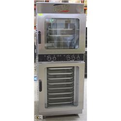 NU-VU DOUBLE DECK ELECTRIC OVEN PROOFER COMBO