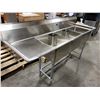 Image 1 : TRIPLE LEFT DRAINBOARD SINK,  75” X 23.5” X 44”