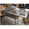Image 1 : TRIPLE RIGHT DRAINBOARD SINK, 75” X 23.5” X 44”