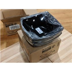 9.5" DELICE BLACK GLASS BOWLS, 57OZ/1.7L - LOT OF