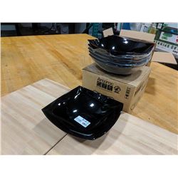 9.5" DELICE BLACK GLASS BOWLS, 57OZ/1.7L - LOT OF