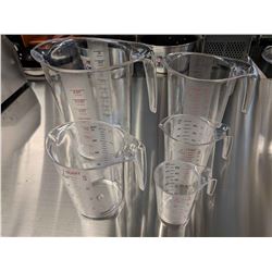 POLYCARB MEASURING CUP SET - 4L, 2L, 1L, 0.5L, 0.2