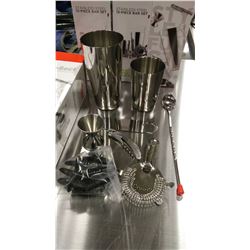 13 PIECE STAINLESS HOME BAR STARTER SET
