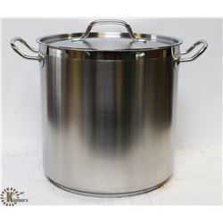 20QT STAINLESS STOCK POT WITH LID