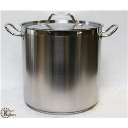20QT STAINLESS STOCK POT WITH LID