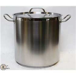 20QT STAINLESS STOCK POT WITH LID