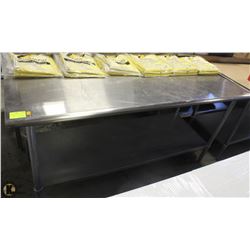 6 FOOT STAINLESS STEEL WORK TABLE W/ UNDERSHELF