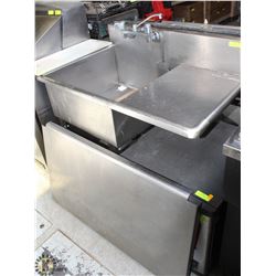 STAINLESS STEEL SINK W/ DRAINBOARD,FAUCET & CUSTOM
