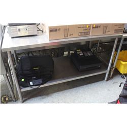 6' COMMERCIAL S/S PREP TABLE W/ UNDERSHELF