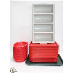 BOX OF FOOD TRAYS & BASKETS