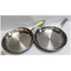 Image 1 : 2 STAINLESS STEEL HD COMMERCIAL PANS-11"