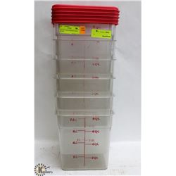 ASSORTED SIZE INGREDIENT BINS W/ LIDS