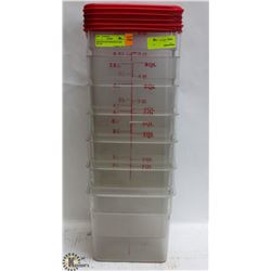 ASSORTED SIZE INGREDIENT BINS W/ LIDS