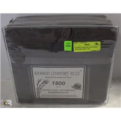 BAMBOO COMFORT PLUS QUEEN  SIZE DARK GREY 1800