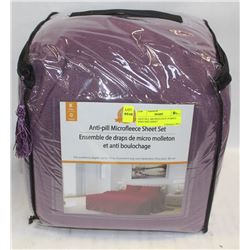 ANTI PILL MICROFLEECE PURPLE KING SIZE SHEET