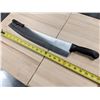 Image 1 : 16" PIZZA KNIFE W/BLACK DOUBLE HANDLE