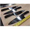 Image 1 : 8" BLACK OMCAN MEDIUM BLADE COOK KNIVES - LOT OF 4