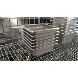 1/6 SIZE, 2.5" DEEP STAINLESS INSERTS - LOT OF 6