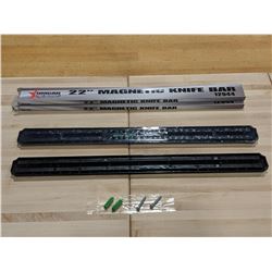 22" PLASTIC MAGNETIC KNIFE BARS - LOT OF 2