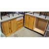 Image 1 : LOT OF 2 WOODEN CABINETS. AS IS