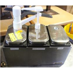 SAN JAMAR SYRUP DISPENSER - 3 SLOT