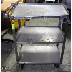 SMALL 3 TIER STAINLESS STEEL CART