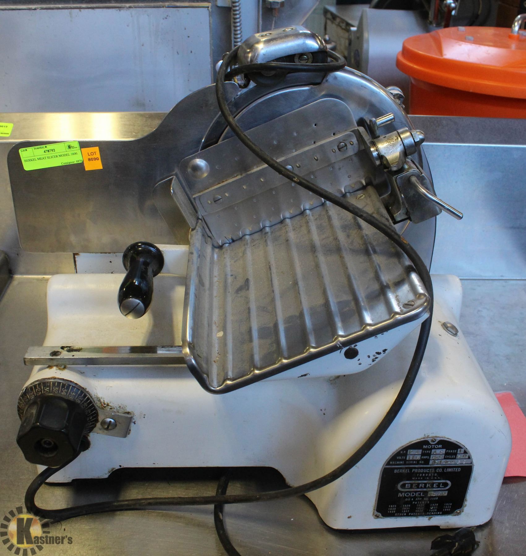 BERKEL MEAT SLICER MODEL 1600.