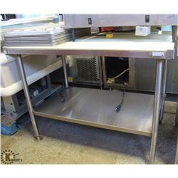 4 FOOT STAINLESS STEEL TABLE FRAME W/ POLY BOARD