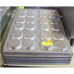 LOT OF 10 HAMBURGER BUN PANS