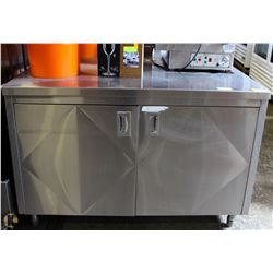 STAINLESS STEEL 2 SIDED STORAGE CABINET
