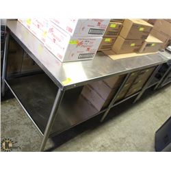 6 FOOT STAINLESS STEEL WORK TABLE W/ UNDERSHELF